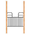 Welded Half Swing Gate - Painted